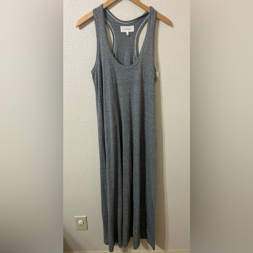 THE GREAT. Swing Tank Dress in Gray - Size 1 or Small - Picture 2 of 7